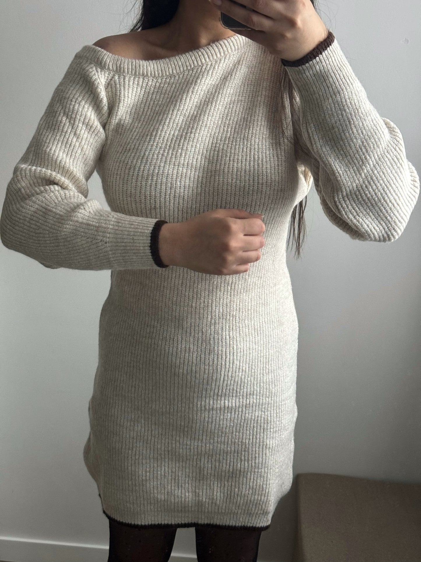 Robe Surélevée Demi-lune couleur pierre