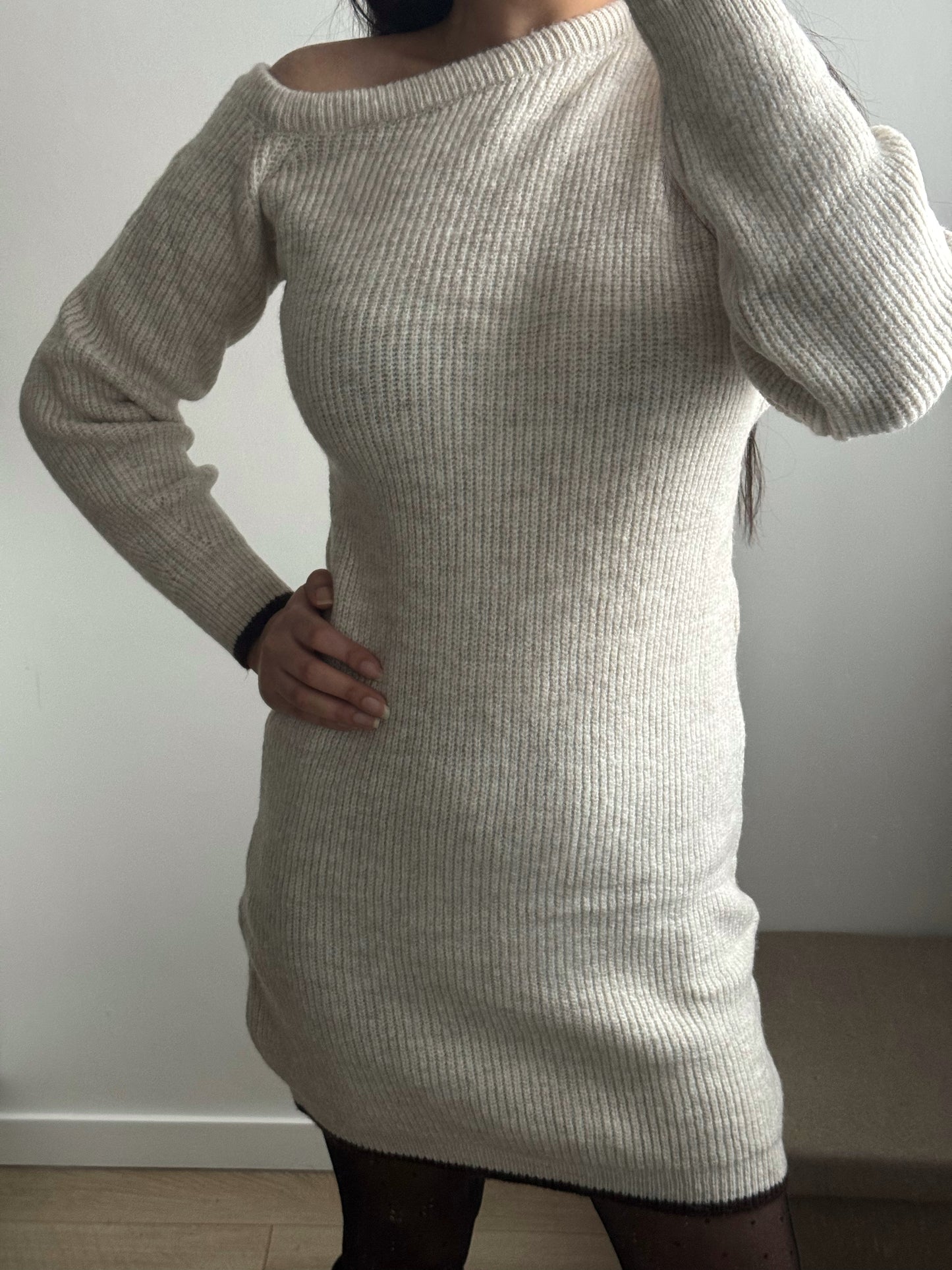 Robe Surélevée Demi-lune couleur pierre