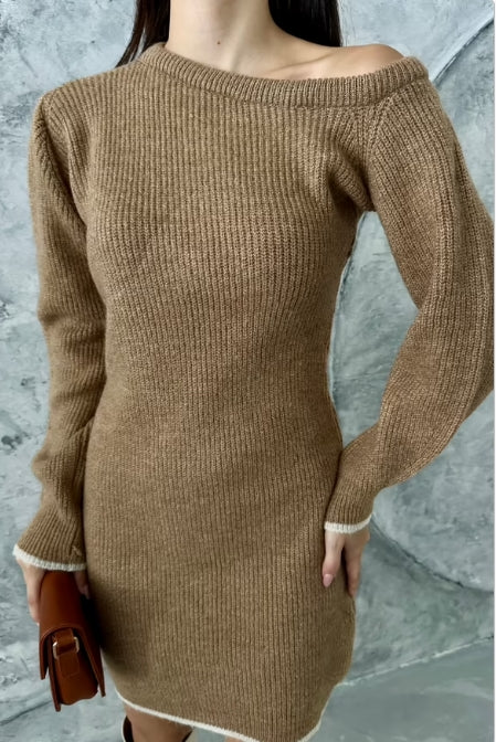 Robe Surélevée Demi-lune couleur marron clair