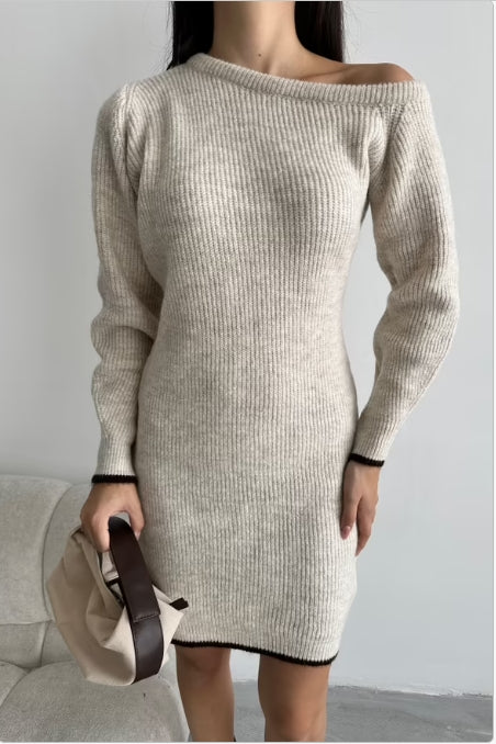 Robe Surélevée Demi-lune couleur pierre